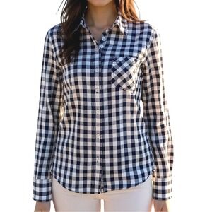 Patagonia Organic Cotton Gingham Button Up Shirt Women 4 Casual Gorpcore Outdoor